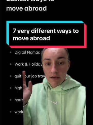 #greenscreen 7 ways to move abroad regardless of your background and job status. #moveaborad #tipsandtricks #howtomoveabroad #americanlivingabroad #travel #visatips #skilledworkervisa #movingtoeurope #visafree #albania #ukhpi #hpiuk #highpotentialindiviualvisa #international #fulltimetravel #travelforfree #internationaljobs #jobmarketeurope #australia #workandholidayvisa #movingtoaustralia #newzeland #teacherjobsabroad #nurseabroad #livinginternational #traveltips #travelhacks #longtermtravel #euvisa #digitalnomad #digitalnomadvisa #go #wheretogo #bucketlist 