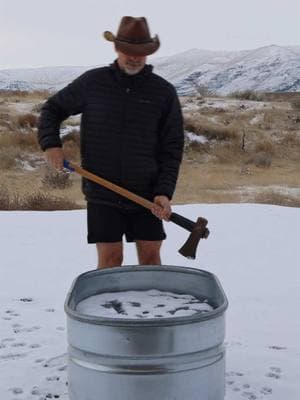 It took some work to get in my cold plunge this morning.  . . . #coldexposure #coldplunge #coldtherapy #diycoldplunge #icebath #winter #antiinflammatory #ice #healthylifestyle #brainhealth #livelife #beawesome