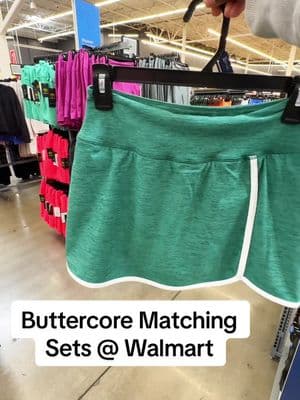 Spotted…The $10.98 trending Buttercore active skort @Walmart!  Comes in 3 colors: Black, Teal, and Coral with matching tank tops. 🏃‍♀️  #luludupe #activewear #matchingset #activesets #activeskort #walmartfinds 