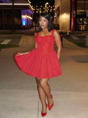 Outfit of the night ❤️  #blackwomenarebeauitful #valentinesdayoutfit #ladyinred #reddress 