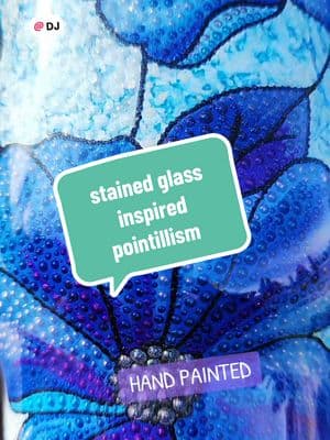 she speaks for herself 💙💙💙 #handpainted #flower #tumbler #epoxy #art #pointillism #dotart #stainedglass #inspired #twistedbaublez @Anthony Vincent 