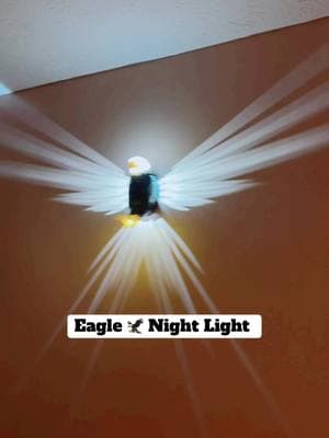 Love how this lights up whole wall and room! I will buy one more because they're on sale! #eagle #eaglepowers #eaglelights #nightlight #roomlighting #lightingdesign #eagles #light