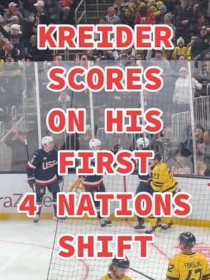 What a moment for Chris Kreider!! 🇺🇸 #4Nations #usahockey #boston #hockeytiktoks #nhlonsn #4nationsfaceoff 