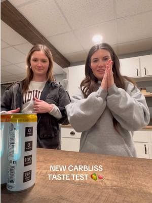 NEW @Carbliss taste test 🥭🍉  sponsor us @erica vanderwerff  #carbliss #drinkcarbliss #newflavors #tastetest #carblisstastetest #newcarbliss #carblisscocktails 