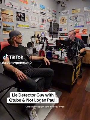 Lie Detector Guy with Qtube and Not Logan Paul! When Q and NLP have business to do in Los Angeles, the party is on at the polygraph office. Those boys are a laugh riot when the cameras are off. The polygraph office is CertifiedPolygraph.com in Los Angeles at 818 883-6969. #notloganpaul #qtube #liedetectorguy #realitytvpolygraph #polygraphtestinlosangeles #liedetectortestinlosangeles #polygraph #liedetector #rodneypetersen @QTube @Not Logan Paul 