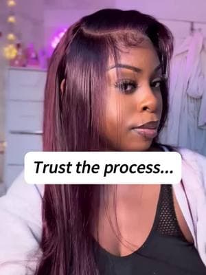 Trust the process...😉Never let you down😍#wigtok #dorsaneehair #dorsanee #fypシ #wigshop #darkpurplewig #wigtok💕 #hairstyletutorial #foryourpage #humanhair #wiggoals