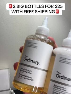 Hurry before the free shipping is gone!!  #theordinary #glycolicacid #toner #backne #acnescars #hyperpigmentation #darkspots #dandruff #clearskin #TikTokShop #fyp #fypシ #freeshipping 