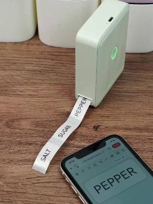 Use the D110M Mini Label Maker and small clear labels to neatly organize your kitchen essentials! ✨ Waterproof, oilproof, and residue-free, perfect for keeping everything in order. #niimbot #niimbotd110m #niimbotd110 #KitchenOrganization #kitchengoals #ClearLabels #HomeOrganization #CustomLabels #miniprinter #printer #giftideas #foryou