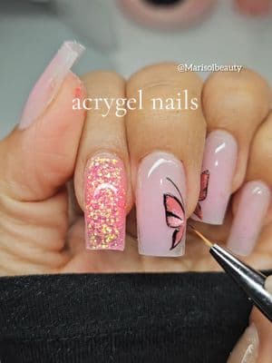 soft gel nail tips with acrylic  . . . . #acrylicnails #fy #fyp #trend #trending #haircare #pressonnails #hairstyle #hair #makeup #nails #polygelnails #nailsextentions #ValentinesDay #beauty 