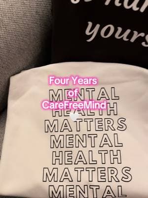 Four Years of CareFreeMind🤍 So grateful for each & every one of you! Check out our Surprise Mystery Bundles that are live now!🤩🎉 #fouryearanniversary #anniversarysurprise #carefreemind #shopnowonline #clothingforacause #mentalhealthbrand 