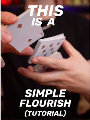 How to do this easy (but impressive) card flourish!  #shuffle #shuffles #shuffling #skills #thedudewithcards #tutorial #howto #easy #cardshuffle #tutorials #fyp #foryou #fupp 