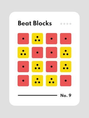 Beat Blocks - rhythm practice made simple (and colorful).  No. 9 - Subdividing by 3. #rhythm #rhythmgame #rhythmpractice #learnrhythm #musiceducation #musictheory #learnmusic 