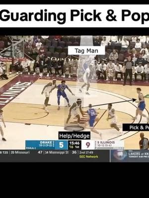 Teams with the ability to pick & pop can be tough to guard. The key to taking away rhythm 3s is to have great stunts from your tag man.  #fyp #viral #defense #basketball #basketballcoach #basketballtraining #basketballplayer #collegebasketball #basketballcoaching #basketballtrainer #basketballiq #womensbasketball #NBA