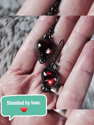 ❤️Already Sold!❤️ Had to share though! These came out so perfectly! Beautiful red garnet hearts, wonderful for grounding & getting in touch with your root chakra. #heartearrings #garnetearrings #handmade #electroformedjewelry #creative_goddess_goods #artistsoftiktok #rootchakra #grounding #red #Love #valentine 