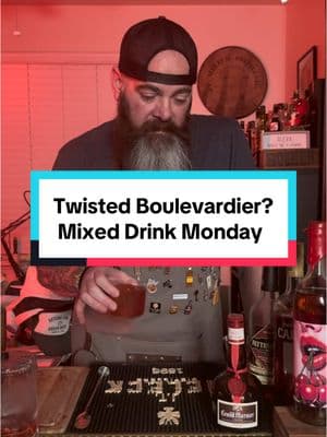 Replying to @surfr4life Mixed Drink Monday and we have another follower suggestion! A Boulevardier with a twist… ##mixeddrinkmonday##drinks##cocktail##thewhiskeyidiots##whiskey##rye##bourbon##campari##boulevardier##btt##whiskeychurch##adultbeverages