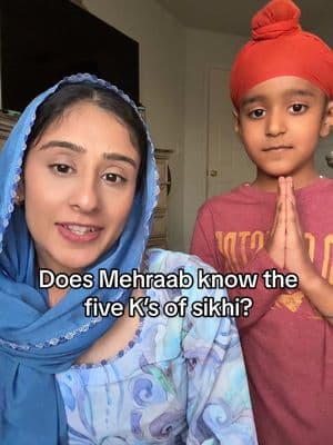 Passing Down Sikhi Values – Mehraab Tells the 5 K’s! 🏅🧡 #sikh #sikhparenting #parenting #motherhood #sikhhistory #proudmom #khalsa #waheguru #punjabi #Vlog 