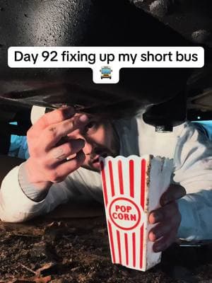 Day 92 tranny oil change 🚍 #nevergiveup #skoolieconversion #shortbus #mechanic #help #oilchange 