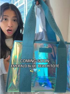 10/10 IM OBSESSED! Sign up for the waitlist using the link in our bio so you don’t miss it! 🫧🩵 #emeraldblue #emerald #bluetotebag #bluebeachgirl #soapbubble #iridescent #iridescentaesthetic #beachtote #waterproofbag #waterprooftote #newproduct #productlaunch #productteaser   #beachgirlaesthetic #beachgirly #casemate #casematetote   