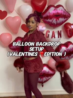 Set up this balloon backdrop with me (Valentines edition) ❣️🫶🏾✨ I found these heart shaped balloons at Dollar tree and just used scotch tape. #DIY #fyp #explorepage #balloonwall