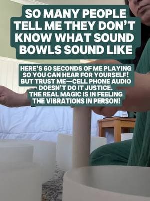 60 seconds of sound bowls - did you know they sounded like this? #soundbath #soundbowls #crystalsoundbowls #crystalbowls #crystalbowlsoundbath 