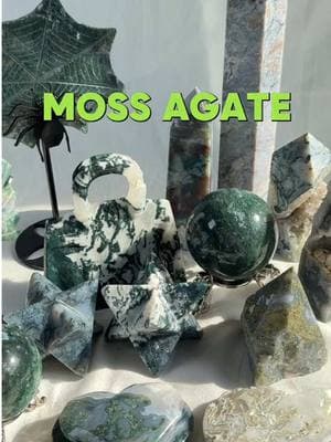 Talk about moss agate💚#crystalshop #mossagate #helmsmancrystalfactory #crystaltips #crystaltok #crystals #crystalgift #ConSantanderConecto 