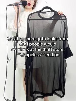 Also there’s nothing wrong with being shapeless I wear black blob outfits all the time & my whole wardrobe is old lady clothes cuz they rule #80sgoth #tradgoth #altfashion #gothtips #thrifting #thrifted #80salternative #traditionalgoth #oldschoolgoth #alternativefashion #wearingvsstyling #grwm #OOTD 