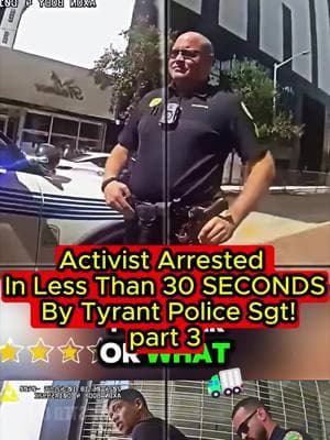 part 3 of 30 sec arrested #1stamendmentaudit #firstamendment #policeofficer #copsoftiktok #knowyourrights #officersoftiktok #police #911 #bodycam #cops #policeoftiktok #crime #911call #usacrime #audit #foryou #fyp #viral #lawsuit