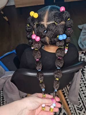 cute rubberband hairstyle for girls #kidsbraids #hairstylesforgirls #bubblebraids #kidshairinspo #naturalkids #naturalhair #naturalhairstyles #naturalhairtiktok #hairtutorial #tutorials #girlshairstyle 