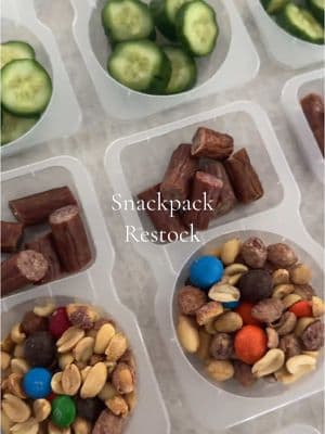 Snack pack restock 🥒🧀 these containers are perfect! 😍 #restock #restockasmr #snackpack #snack #asmr #asmrsounds 