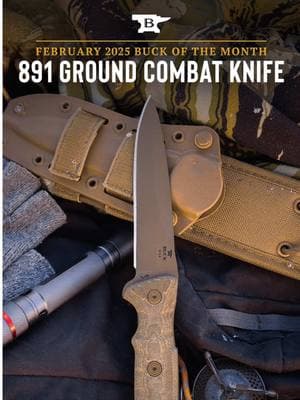 Introducing the February 2025 Buck of the Month: the 891 GCK (Ground Combat Knife). This exclusive release features premium CRU-WEAR® steel - known for its unmatched toughness and exceptional edge retention, perfect for the harshest environments. The Burnt Bronze Cerakote® finish on the spear point blade and fasteners adds even more durability, while the O.D. Green Canvas Micarta handle provides an all-weather, secure grip. Paired with a coyote tan Kydex® sheath with a nylon backer for reliable carry and protection. Only 500 made. Handcrafted with precision at our factory in Post Falls, Idaho. Comes with a Certificate of Authenticity. Get yours before they’re gone! #buckknives #foryou #foryoupage 