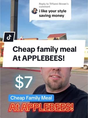 Replying to @Tiffanni Brown CHRAP FAMILY MEAL AT APPLEBEES! 🙌🥰🤩 @Applebee’s Grill + Bar #cheapfamilymeal #restaurant #applebees #deal #eatcheap #cheapmeal #goodfood #cheapfood #restauranthack #fastfoodhack #applebeesdeal #fyp #family #eatingoutwithfamily #largefamily #feedingthefamily #familyof6 #texas #dfw #dallas 