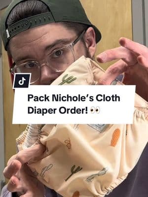 Replying to @Nichole | An Everyday Mom As you wish!  Have you placed an order recently? Comment your order number and maybe we’ll pack it online! 👀  #clothdiapers #kindercloth #reusables #sustainableswaps #ecoparenting #reusables #packanorder #packingorders #bts 