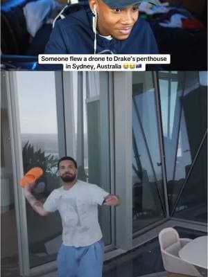 Someone flew a drone to Drake’s penthouse in Sydney, Australia 😭 (REACTION) #cloutynaz #drake #penthouse #australia #drone 