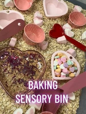 I love a good baking sensory bin! Let me know which others you want to see! #bakingtiktok #bakingwithkids #sensorybinsfortoddlers #sensoryactivities #sensorybin 