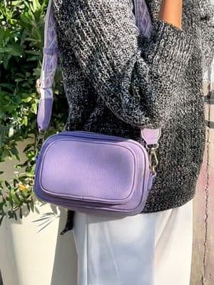 Obsessed with this color 😩 #crossbodybag #camerabag #restock #outfitinspo #lavender #purple #spotlightfinds #streetwear #ootdfashion #spring #girly #giftguide #sugubag 