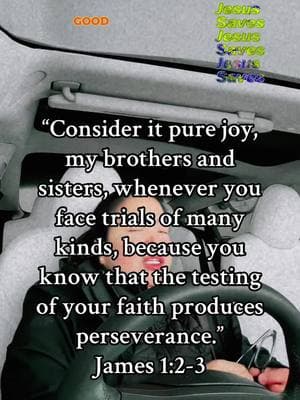 “Consider it pure joy, my brothers and sisters, whenever you face trials of many kinds, because you know that the testing of your faith produces perseverance.” ‭‭James‬ ‭1‬:‭2‬-‭3‬ ‭ #encouragement #faithoverfear #faithhopelove #choosejoy #Jesuslovesyou #Godisgoodallthetime #christiantiktok #fyp 