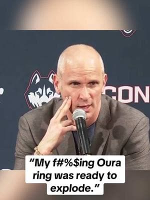 Dan Hurley’s nerves are high too 😂😂 #Uconn #DanHurley #Oura #Basketball #collegebasketball #Huskies 