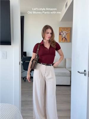 pants that goes perfectly with everything #amazonfashion #pants #pantsoutfitideas #pantsoutfits #oldmoneyoutfits #oldmoneyoutfit #oldmoneyoutfitinspo #fashion #simpleoutfit 