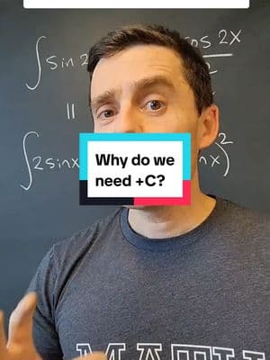 Why do we need +C after an indefinite integral? #math #mathtok #calculus #integral #plusc #stem 