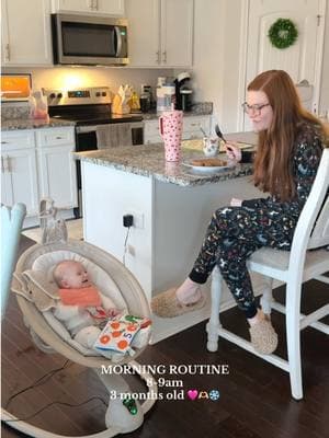 Our first wake window of the day is always the shortest but the sweetest! Everyone gets fed then it’s back down around 9 for our first nap! We use the @Huckleberry app to track all of our windows! 🫶🏻🩷 #firsttimemom #morningvlogs #morningvlogasamom #3monthsold #wakewindowroutine #wakewindows #sahmlife #makebreakfastwithme #bloomnutrition @Bloom Nutrition @My Brest Friend #mybrestfriend 