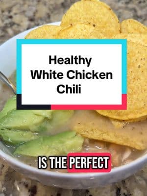 I wish you could hear my stomach as I edited this 🤤 Recipe (inspired by kimscravings.com): ✨1 lb organic raw chicken breasts  ✨2 cans organic great northern beans, drained and rinsed ✨1 4 oz can chopped green chiles ✨1 shallot chopped ✨2 cloves garlic, minced ✨1-1/2 teaspoons cumin ✨1/2 teaspoon salt ✨1/4 teaspoon pepper ✨1/4 teaspoon dried oregano ✨1-2 scoops Unflavored Collagen ✨2 cups organic chicken broth ✨juice of 1/2 small lime ✨After chicken is cooked and shredded, add 1 cup of sour cream or plain Greek yogurt ✨Optional toppings: sliced avocado, lime wedges, tortilla chips, shredded cheese, chopped cilantro #whitechickenchili #healthymeals #gfmeals #glutenfreerecipes #winterrecipes #easydinner #crockpotmeal #healthybutyummy #guthealingrecipe #antiinflammatorydiet 