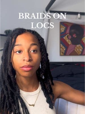 my focused face is super intense! @zuri 🔆 thank you for this sound #locstyleforwomen #locsonwomen #blackwomenwithlocs #braidingtutorial #braidingmylocs #locbraidstyles #locfyp #trinoftrades #locinspiration #locjourney 