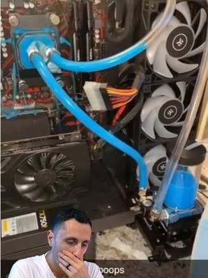 Custom water cooled PC fail #fail #pc #fyp