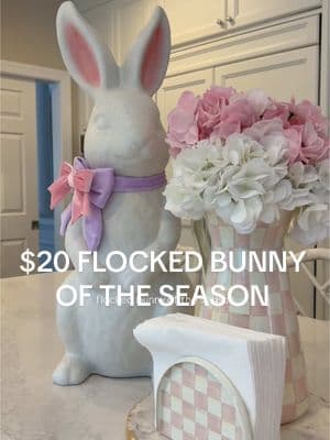 Sweetest oversized flocked bunny with a shimmer to it. • Comment BUNNY and I’ll send you a link, it’s selling out quickly. 🐰🎀  https://liketk.it/569vH #easterfinds #easterbunny #flockedbunny #easterdecorations #easterhomedecor #springfinds #springdecorideas #springdecorations 