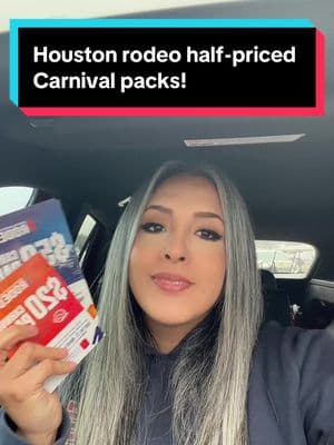 Don’t wait until it’s too late to purchase your half-price carnival packs for the Houston livestock show and Rodeo! If you have any questions, drop a comment or send me a message and I’ll be happy to answer them for you! #hlsr #halfpricedcarnivalpacks #rodeohouston #houston #carnival #games #tickets #food #coupons 