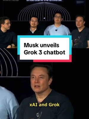 Building AI... and solving the universe? Elon Musk’s xAI just dropped "Grok 3," claiming it outperforms AI chatbot rivals like OpenAI, Google, and DeepSeek in math, science, and coding. #elonmusk #x #ai #grok #chatbot #tech #universe 