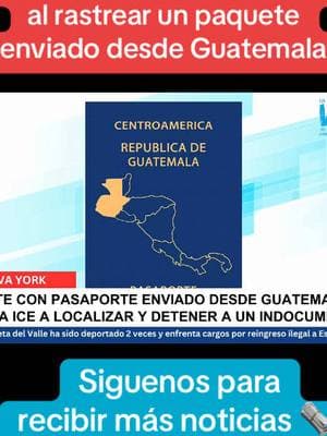 Autoridades de migración dieron con la vivienda de un indocumentado gracias a una encomienda enviada desde Guatemala. #guatemaltecosenusa #noticias #ICE #migracion #indocumentados #deportaciones #newyork #guatemala #lavozdelinmigrante 