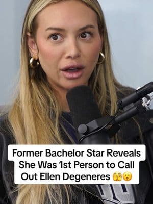 Former Bachelor star, Corinne Olympios, claims she was the first person to call out Ellen Degeneres 🫣😮 #ellen #ellendegeneres #bachelor #theellenshow 