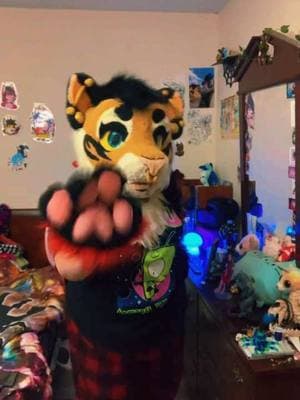 Down for whatever! #fursuit #fursuiter #fursuiting #furrysafeplace #ohiofurry #furrysafespace #emofurry #scenecorefurry #furrymemes #furrymemesuwu #fursuitersoftiktok #furrytok #ohiofurs #ohiofurries #scenecorefursuit #tigerfursuit #tigerfursuiter 