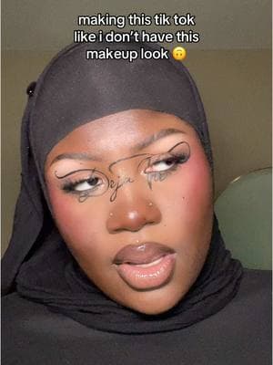 i’m so made it didn’t turn out 😫😫 #badmakeupday #buttonnosetutorial #darkskinmakeup #hijabimakeup #dejavuedit 